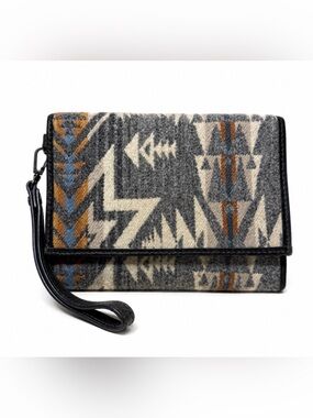 Pendleton Tri-fold Plains Star Wristlet Wallet Clutch Womens Pre-owned